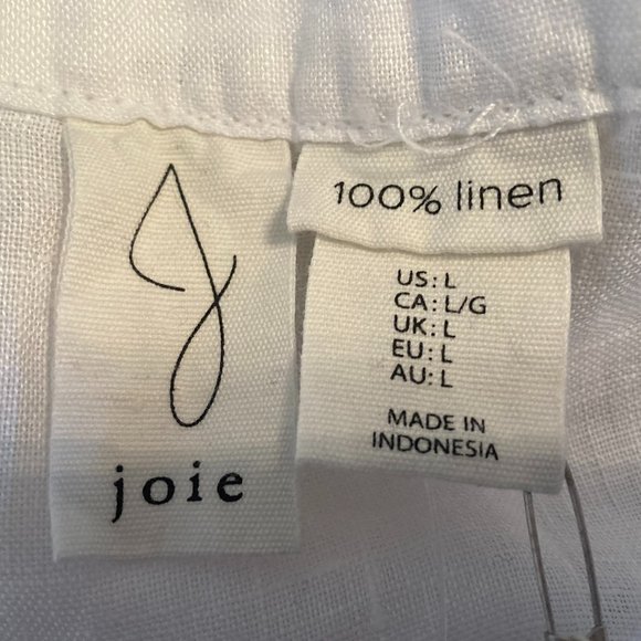 Joie White Linen Top - NWT - Picture 9 of 13